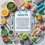 Health is a state of complete physical, mental, and social well-being and not merely the absence of disease or infirmity. It is a resource for everyday life, not the objective of living. Health is a positive concept emphasizing social and personal resources, as well as physical capacities. Maintaining good health involves a balanced diet, regular exercise, and adequate sleep, along with avoiding harmful habits such as smoking and excessive drinking. It also includes a positive mental health state and maintaining healthy relationships with others. Ultimately, health is about the holistic wellbeing of the individual, encompassing physical, mental, and social aspects of life