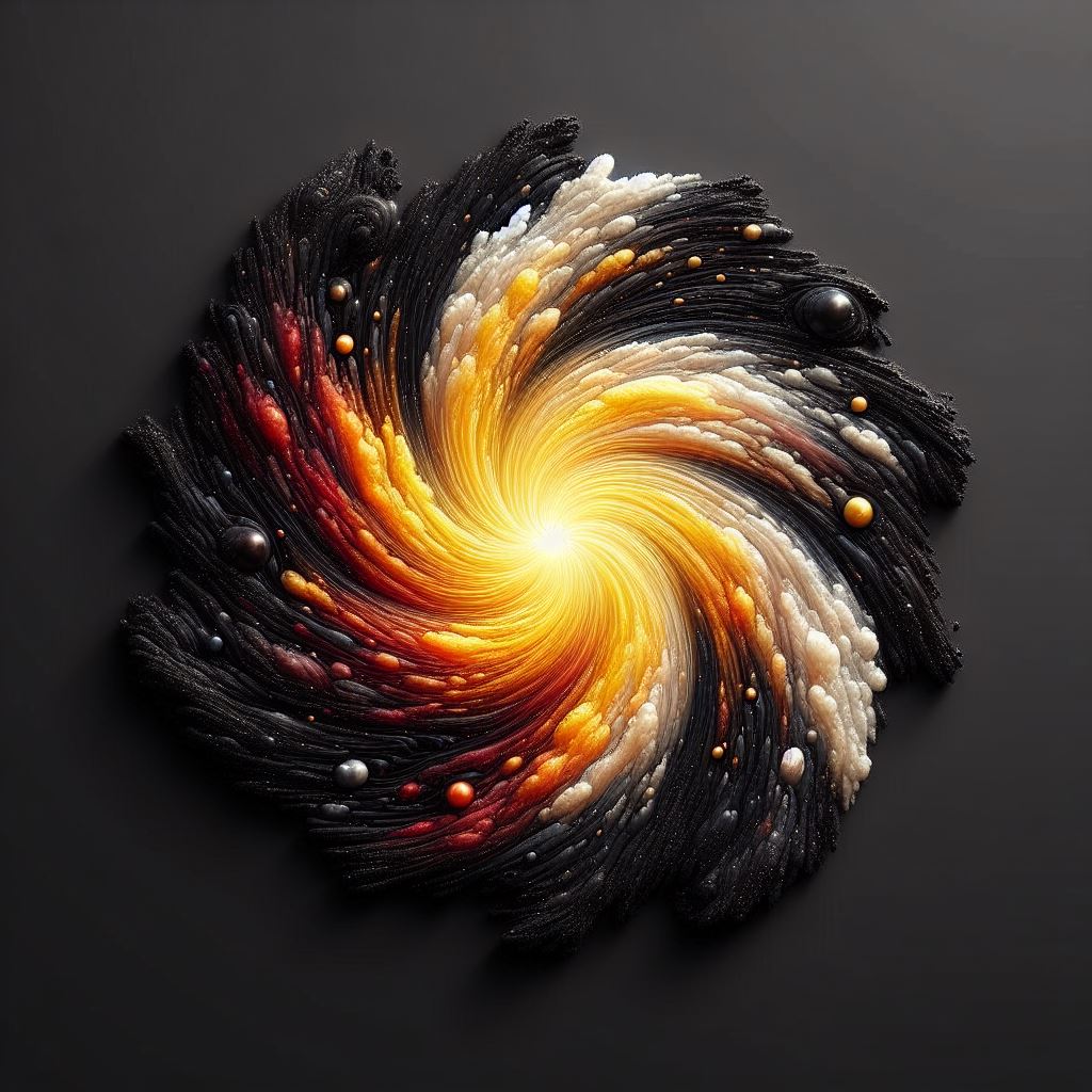 Dark matter and dark energy are two mysterious components that shape the cosmos,